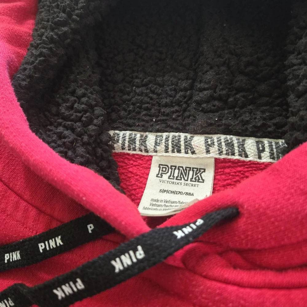 Victoria's Secret PINK Logo Hoodie Red Size S - Picture 5 of 7